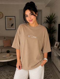 تیشرت باکسی دخترانه طرح Home
